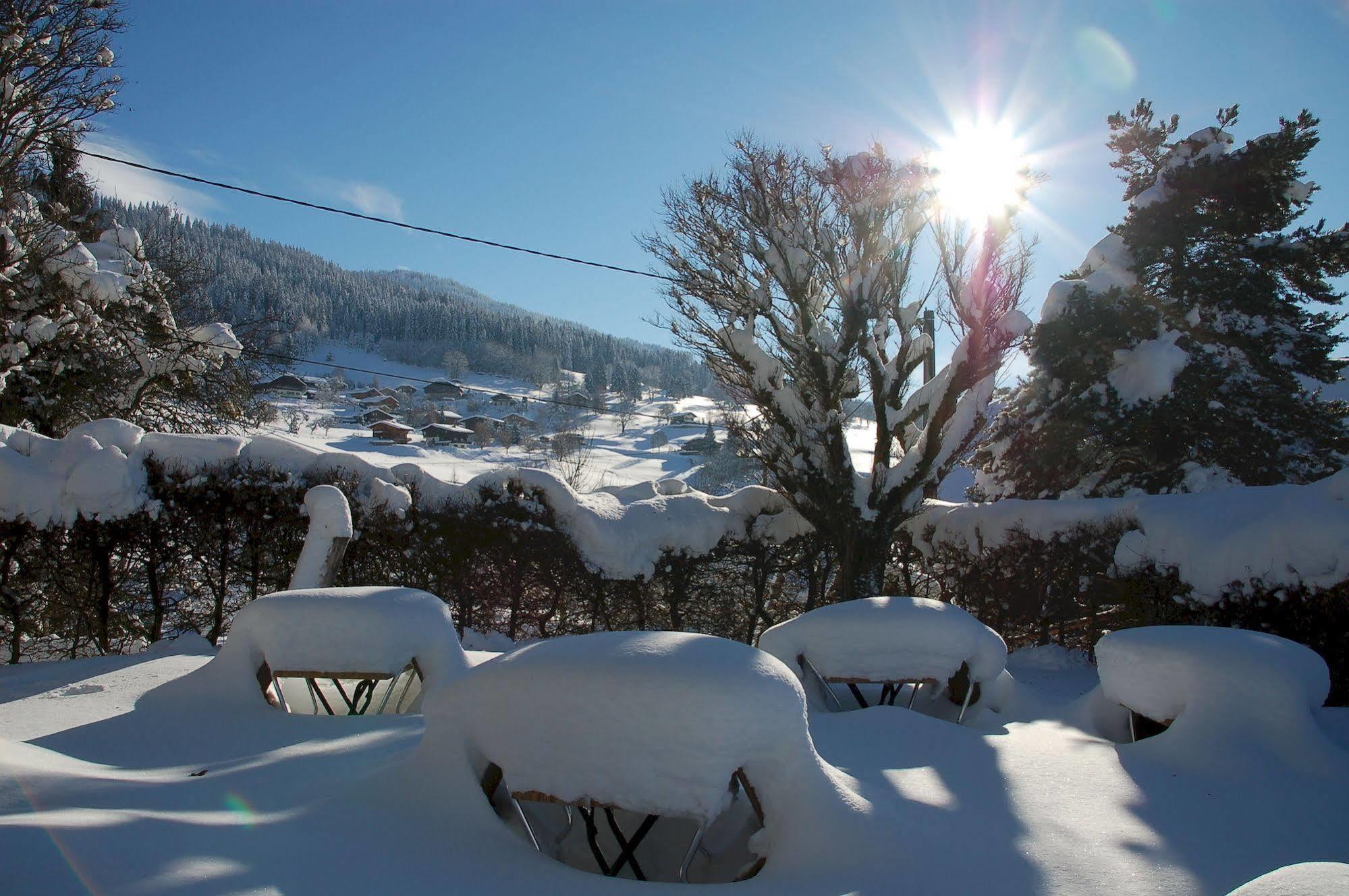 Hotel Le Caprice Des Neiges Combloux Exteriör bild